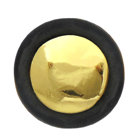 Дверной напольный упор, модель 588-3, малый, цвет пол. латунь (PB)