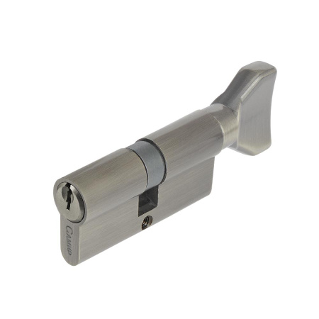 Цилиндровый механизм NW70, тип: кл.-верт., 5 анг. кл., цвет: мат. никель (SN), Самир-Цинк