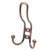 Мебельный крючок 3-рожковый, модель 655, цвет ант. медь (AC), прутковый