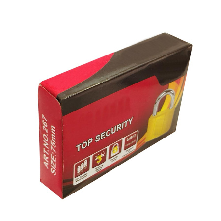 Навесной замок 75, 3 крестовых ключа, усиленнный