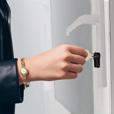 Цилиндровый механизм NW80, тип: кл.-верт., 5 анг. кл., цвет: черный (BN), Самир-Цинк