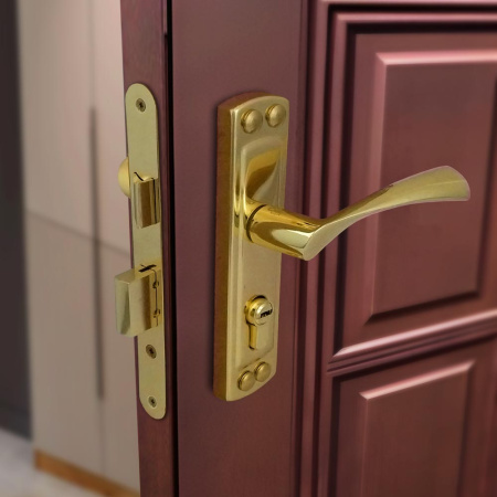 Дверной замок ЗВ4-55 405 (аналог Зенит), цвет пол. латунь (PB)