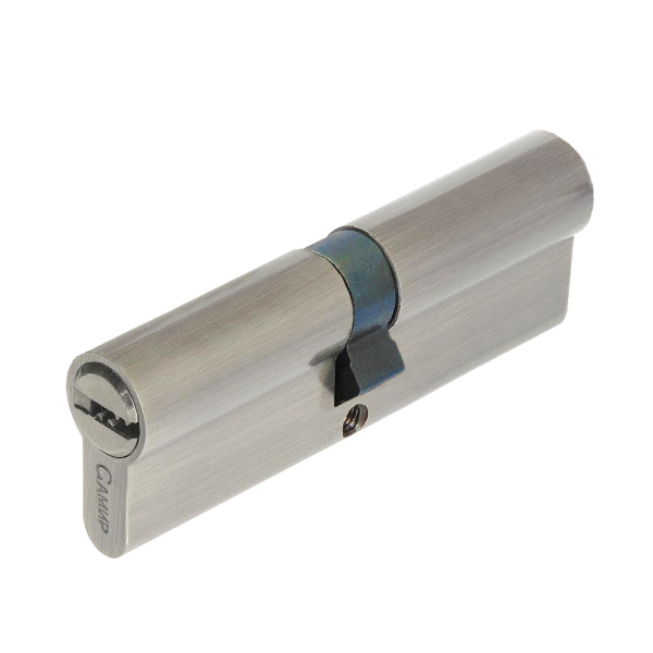 Цилиндровый механизм C100, тип: кл.-кл., 5 перфо кл., цвет: мат. никель (SN), Самир-Цинк