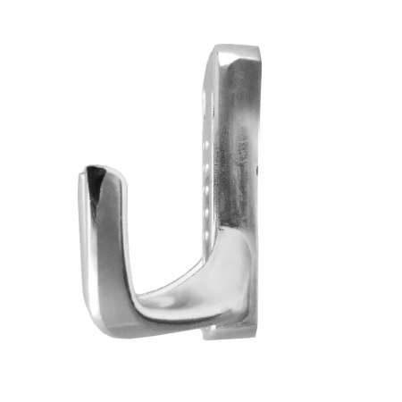 Мебельный крючок 2-рожковый, перфо, модель 8020B, цвет пол. хром (CP), усиленный