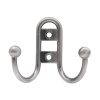 Мебельный крючок 2-рожковый, модель 656, цвет мат. никель (SN), прутковый