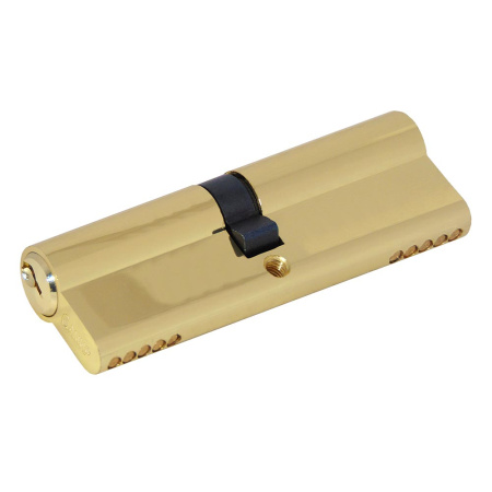 Цилиндровый механизм N100, тип: кл.-кл., 5 анг. кл., цвет: пол. латунь (PB), Самир-Цинк