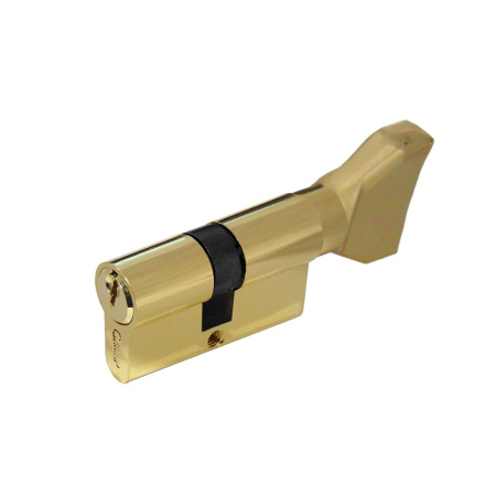 Цилиндровый механизм NW60, тип: кл.-верт., 5 анг. кл., цвет: пол. латунь (PB), Самир-Цинк