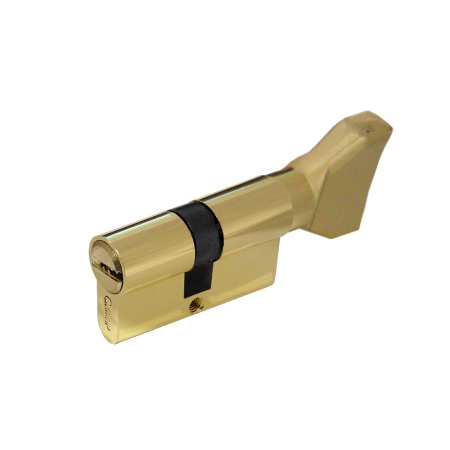 Цилиндровый механизм CW60, тип: кл.-верт., 5 перфо кл., цвет: пол. латунь (PB), Самир-Цинк