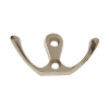 Мебельный крючок 2-рожковый, модель 907S, цвет мат. никель (SN), маленький