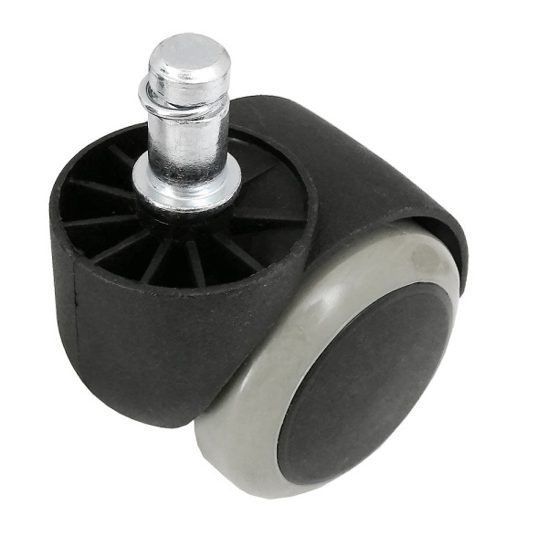 Колесо пластиковое, на штыре, модель 501, 50 мм, серое