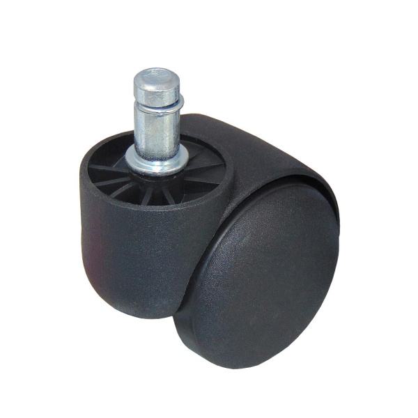 Колесо пластиковое, на штыре, модель 501, 50 мм, черное