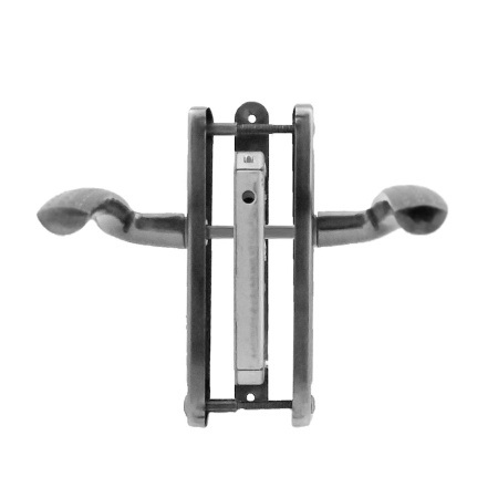 Дверной замок ЗВ4-55 412 (аналог Зенит), ручка перфо, цвет пол. латунь (PB)