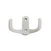 Мебельный крючок 2-рожковый, перфо, модель 8020A, цвет белый (WW)