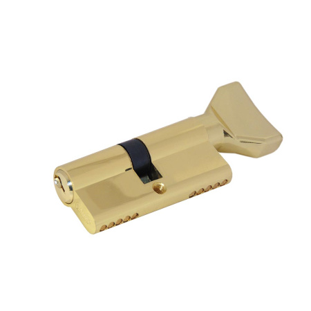 Цилиндровый механизм NW70, тип: кл.-верт., 5 анг. кл., цвет: пол. латунь (PB), Самир-Цинк