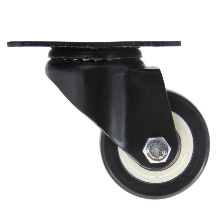 Колесо на платформе, модель 803, 65 мм, черное