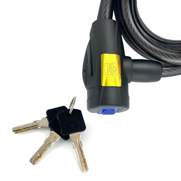 Навесной замок тросовый PD-84 длина 100 см, 3 перфо, Самир Kilit