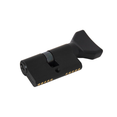 Цилиндровый механизм NW60, тип: кл.-верт., 5 анг. кл., цвет: черный (BN), Самир-Цинк