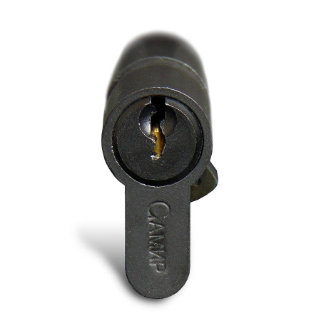 Цилиндровый механизм N80, тип: кл.-кл., 5 анг. кл., цвет: черный (BN), Самир-Цинк