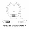 Навесной замок тросовый кодовый PD-82 длина 65 см, 4 цифры код, Самир Kilit