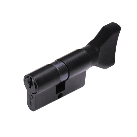 Цилиндровый механизм NW60, тип: кл.-верт., 5 анг. кл., цвет: черный (BN), Самир-Цинк