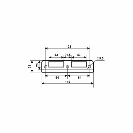 Дверной замок ЗВ4-55 405 (аналог Зенит), цвет пол. латунь (PB)