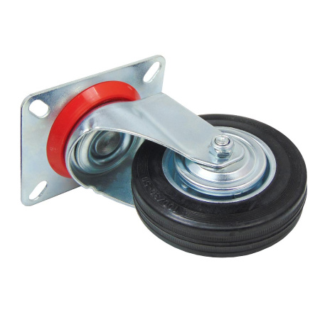 Колесо на платформе, модель 904, 100 мм, черное