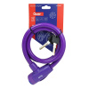 Навесной замок тросовый PD-84 длина 100 см, 2 перфо. ключа, цвет фиолетовый, Самир Kilit
