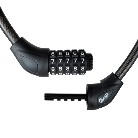 Навесной замок тросовый кодовый PD-83 длина 100 см, 5 цифр код, усиленный, Самир Kilit