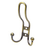 Мебельный крючок 3-рожковый, модель 655, цвет ант. бронза (AB), прутковый