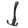 Мебельный крючок 3-рожковый, модель 3022, цвет черный (BL), усиленный