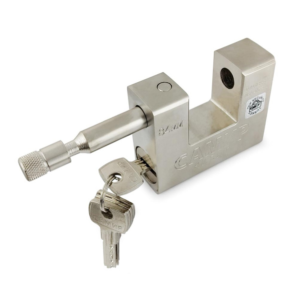 Навесной замок ПМ гаражный с прямой дужкой 84, 5 перфо ключей, морозостойкий закаленный