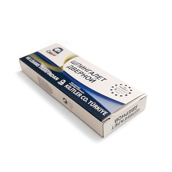 Шпингалет овальный, модель 905-B, цвет пол. латунь (PB)