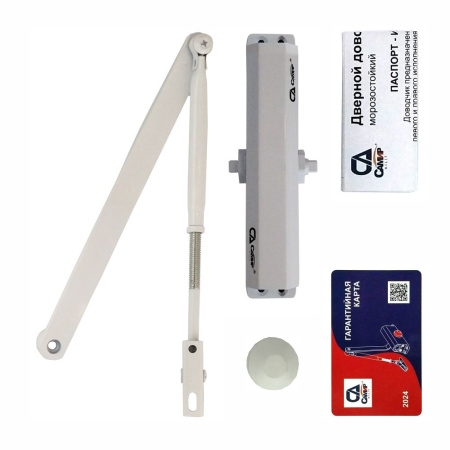 Дверной доводчик D140, цвет белый (WW), САМИР