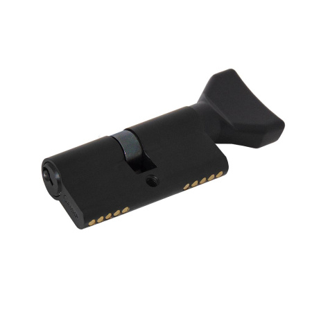 Цилиндровый механизм NW70, тип: кл.-верт., 5 анг. кл., цвет: черный (BN), Самир-Цинк