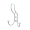 Мебельный крючок 3-рожковый, модель 655, цвет белый (WW), прутковый