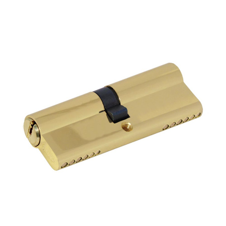Цилиндровый механизм C90, тип: кл.-кл., 5 перфо кл., цвет: пол. латунь (PB), Самир-Цинк