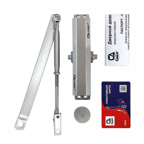 Дверной доводчик D120, цвет серебро (SL), САМИР