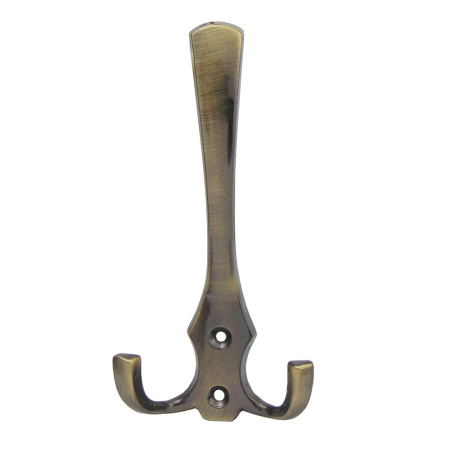 Мебельный крючок 3-рожковый, модель 3022, цвет ант. бронза (AB), усиленный