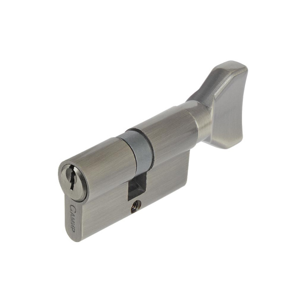 Цилиндровый механизм NW60, тип: кл.-верт., 5 анг. кл., цвет: мат. никель (SN), Самир-Цинк