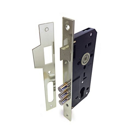 Дверной врезной механизм, под цилиндр, модель 900-3, 3 круг. ригеля, цвет мат. никель (SN)