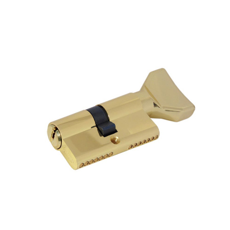 Цилиндровый механизм CW60, тип: кл.-верт., 5 перфо кл., цвет: пол. латунь (PB), Самир-Цинк