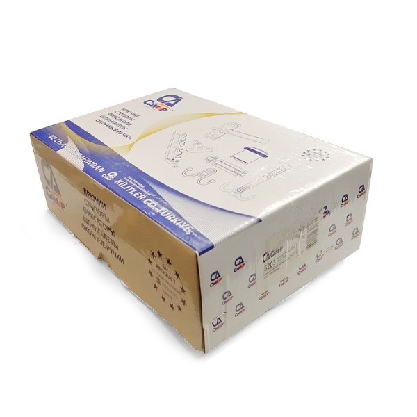 Оконный фиксатор-гребенка, пластик, короткий, модель 5203, цвет белый (WW)