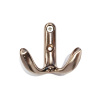 Мебельный крючок 2-рожковый, модель 128, цвет мат. никель (SN), усиленный
