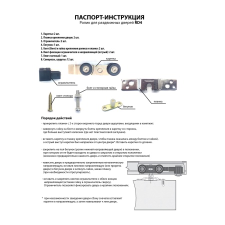 RD4-MSM-CP РОЛИКИ ДЛЯ РАЗДВИЖНЫХ СИСТЕМ