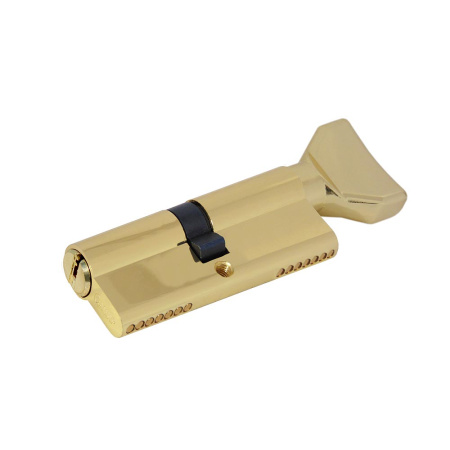 Цилиндровый механизм CW80, тип: кл.-верт., 5 перфо кл., цвет: пол. латунь (PB), Самир-Цинк