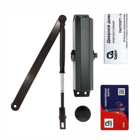 Дверной доводчик D180, цвет черный (BL), САМИР