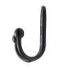 Мебельный крючок 2-рожковый, модель 656, цвет черный (BL), прутковый