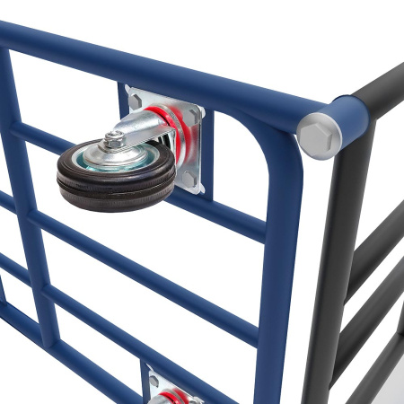 Колесо на платформе, модель 904, 75 мм, черное