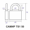 Навесной замок TS1 50, 5 анг. ключей, Самир Kilit Навесной замок TS1 50, 5 анг. ключей, Самир Kilit