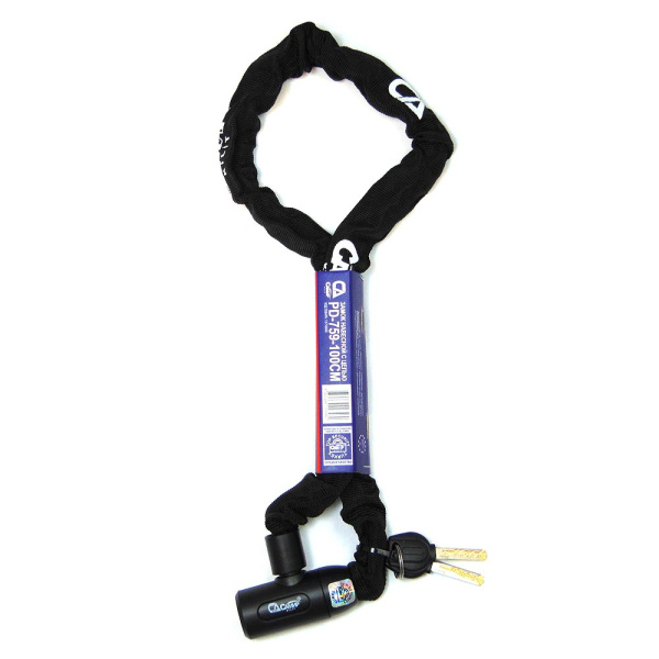 Замок навесной с цепью САМИР PD-759-100CM